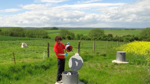 Grundwasserstandsmessung mittels Kabellichtlot