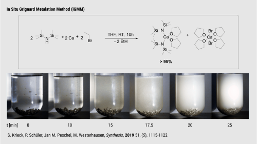 in situ Grignard Metallierungs Methode zur Darstellung von Calciumamiden