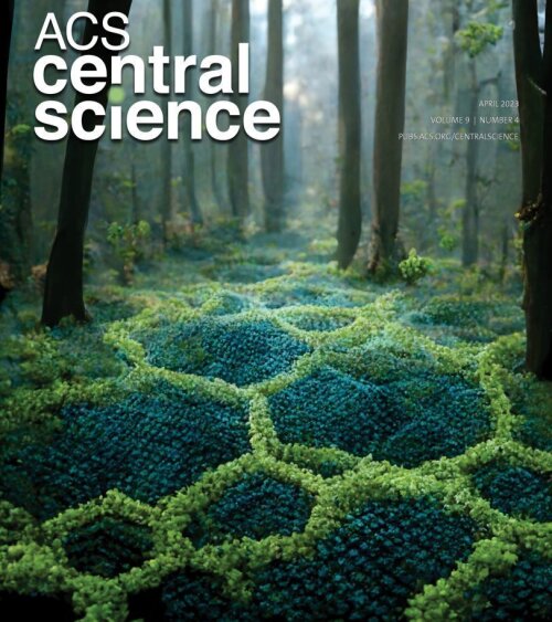 Cover for ACS Cent. Sci. 2023, 9, 4, 563–581