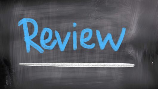 Blackboard with the term "Review"