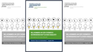 Titelbild der Broschüre für neue Lehrende an der Chemisch-Geowissenschaftlichen Fakultät