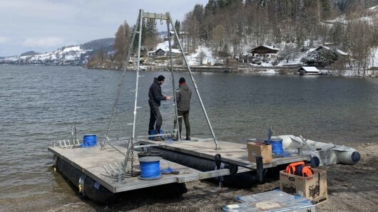 Bohrplattform auf dem Schliersee 2022