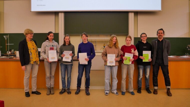 Sieger der Klassenstufe 8 zur Thüringer Chemieolympiade 2025