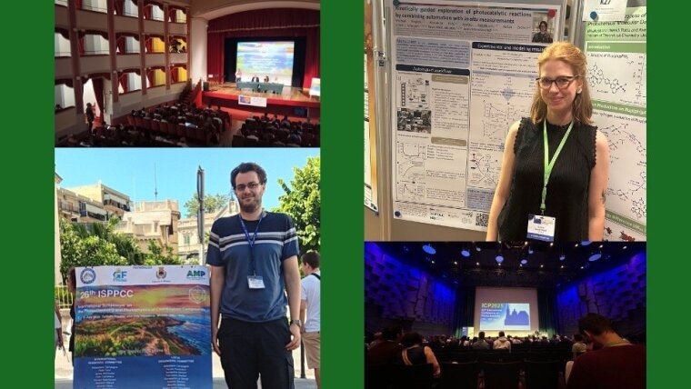 In July 2025, Alex attended the ISPPCC in Milazzo (left), Kristína the ICP in Aachen (right).