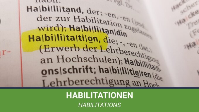 Wörterbuch mit dem Eintrag "Habilitation"