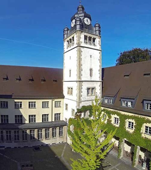 Das Universitätshauptgebäude der Friedrich-Schiller-Universität Jena.