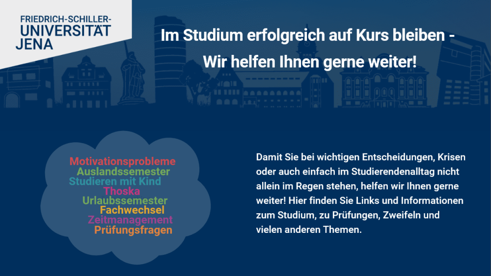 Screenshot Infografik Beratungsangebite für Studierende